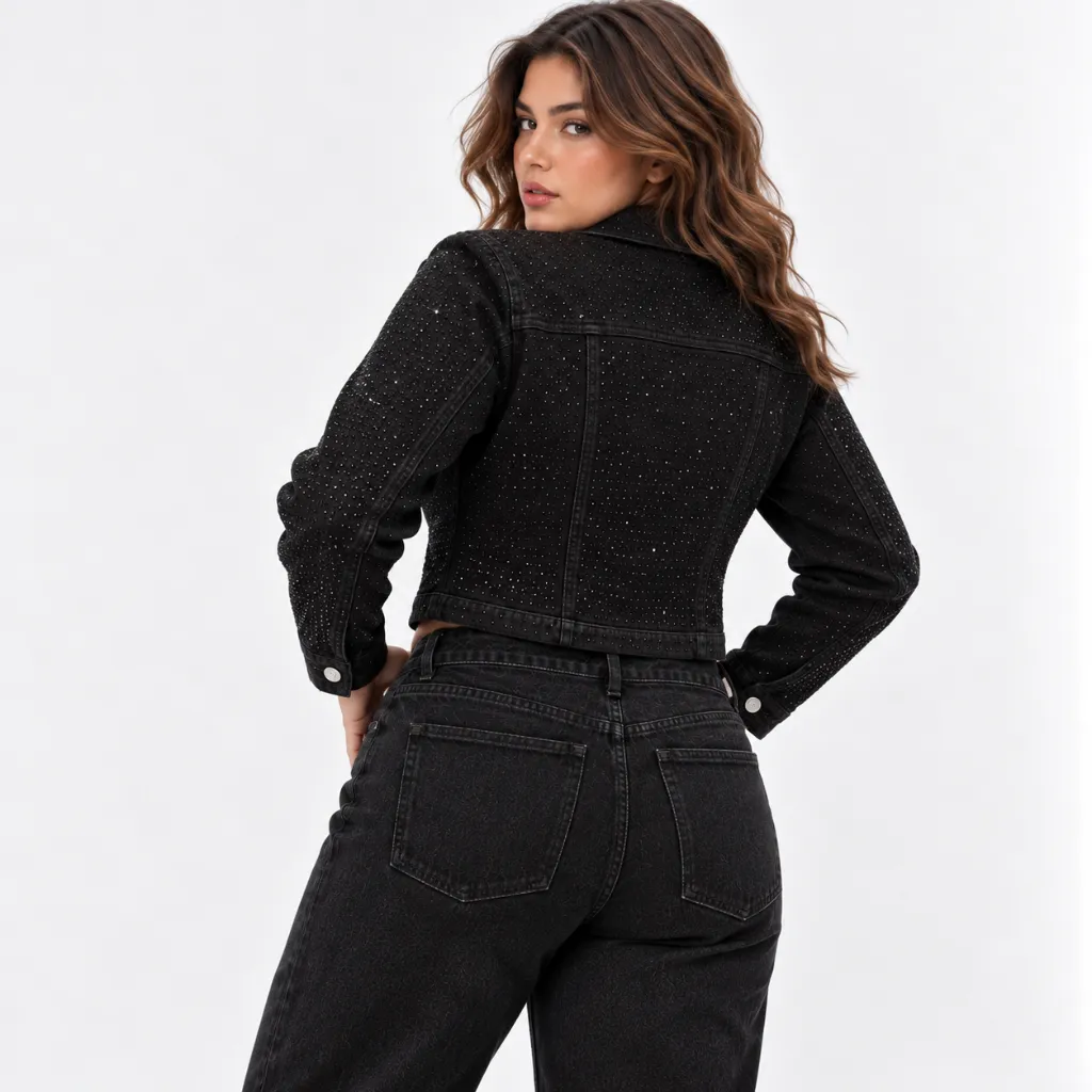 Moda urbana con denim brillante.webp