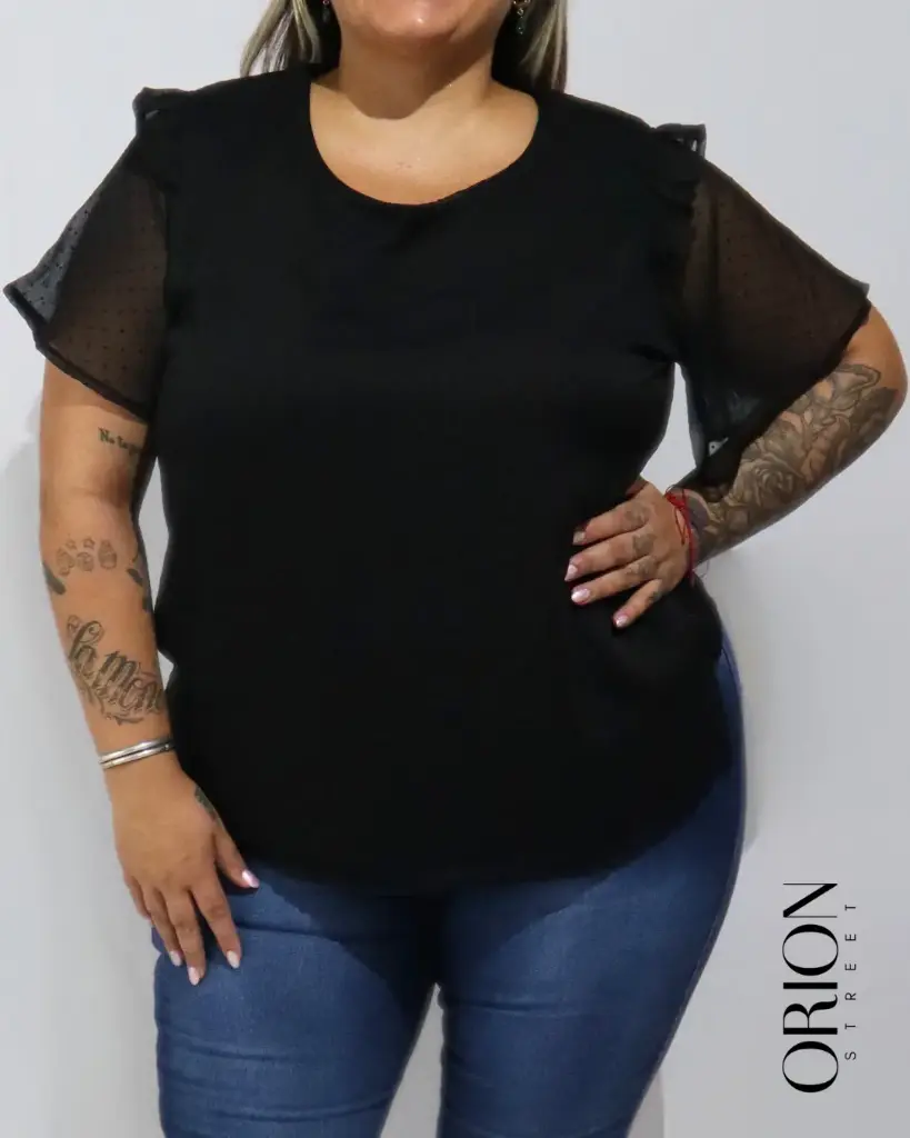 DAMA BLUSA  (M/L, NEGRO)